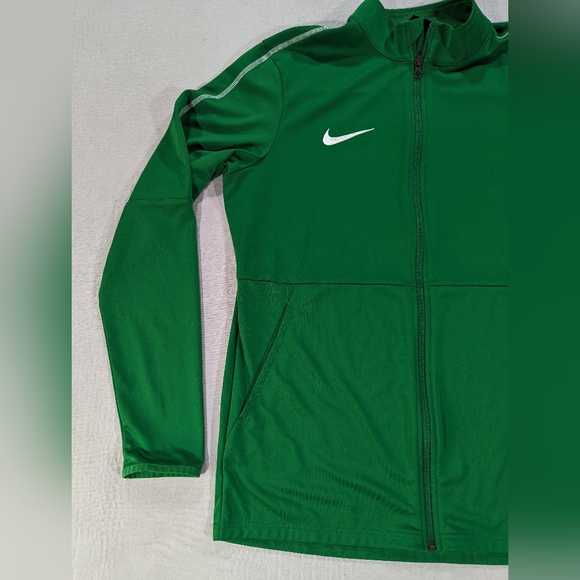 Nike Sweater Mens Large Green Dri-Fit Full Zip Jumper Activewear Golfing - Picture 4 of 13